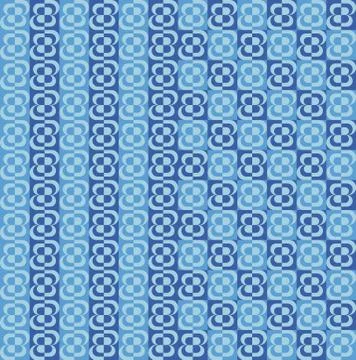 Set two fun patterns with dark and light blue floral decorations Stockillustratie