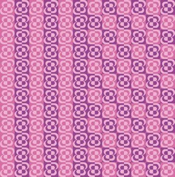 Set two fun patterns with pink and violet floral decorations Illustrazione stock