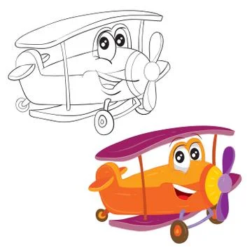 Set of two funny characters with big eyes, one in red and the other in black Illustrazione stock