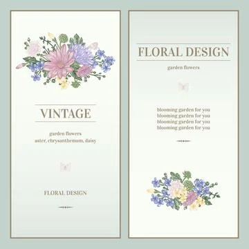Set of two invitations. Illustrazione stock