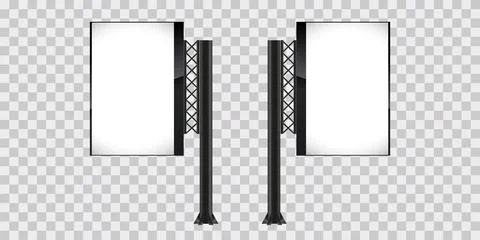 SET of two LEDs on on transparency background, 3Ds Street mock-up design wi.. Stock Illustration