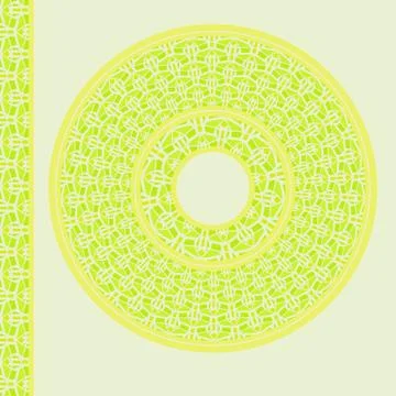 Set of two plates nested into each other, lacy round ornament Stock Illustration