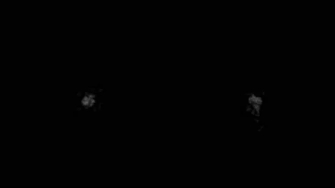 Set of two Powder explosion. Dusty bullet hits on a metal wall Stock Footage 132365091