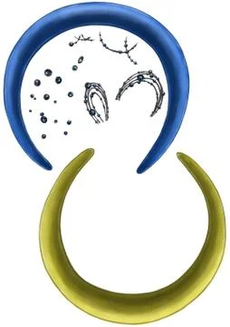Set of two round frames Stock Illustration