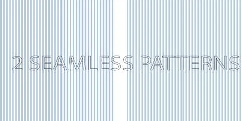 Set of two seamless patterns in blue color Illustrazione stock