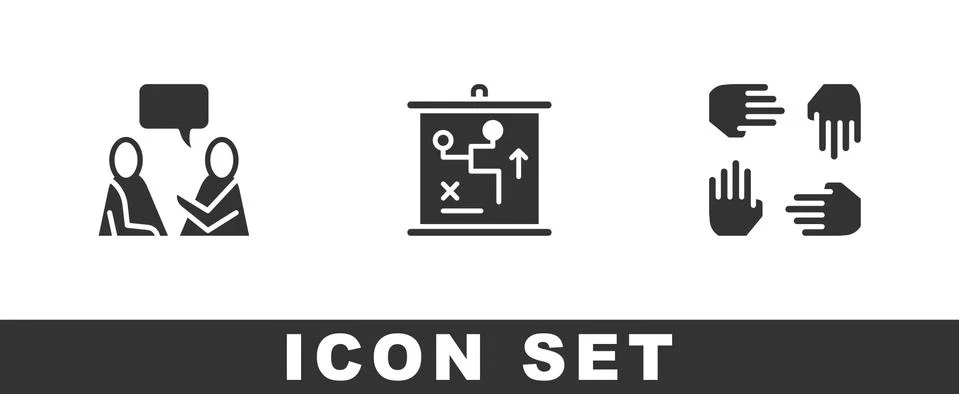Set Two sitting men talking, Planning strategy concept and Project team base Stock Illustration