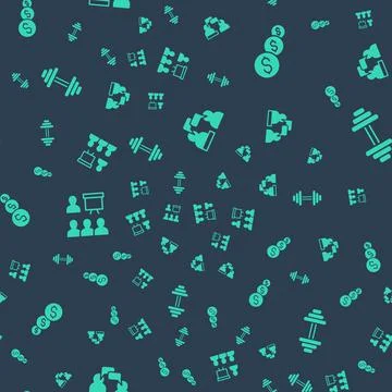 Set Two sitting men talking, Financial growth and dollar, Training, presentation Stock Illustration