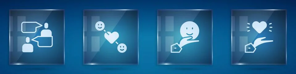 Set Two sitting men talking, Romantic relationship, Happy friendship day and Stock Illustration