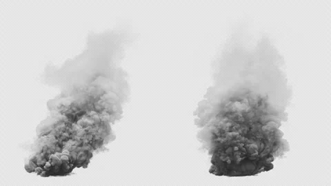 Set of two variations of a white smoke explosion. File contains Alpha Channel. Stock Footage 310795386