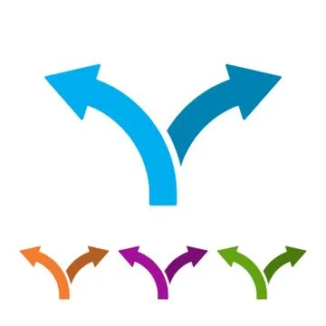 Set of two way direction arrows. Vector illustration. Stock Illustration