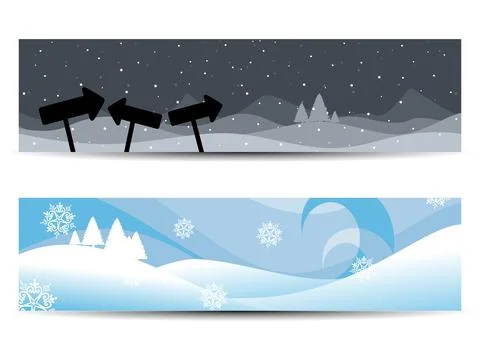 Set of two website headers &amp; banners for party &amp; other occasions Stock Illustration