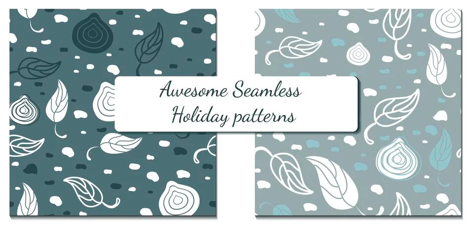 Set of two winter patterns Stock Illustration