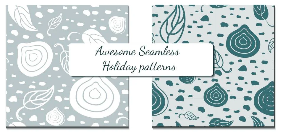 Set of two winter patterns in vector Stock Illustration