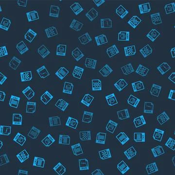 Set TXT file document, PSD, PNG and SVG on seamless pattern. Vector Illustrazione stock