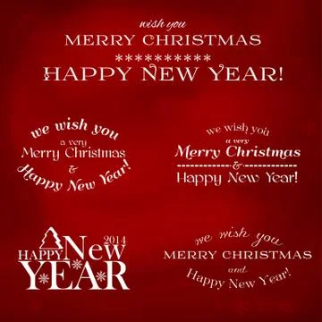 Set of typographic elements Stock Illustration