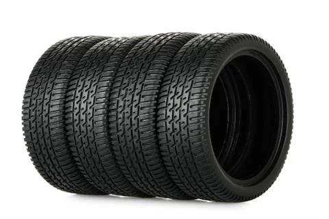 Set of tyres Stock Photos
