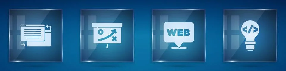 Set UI or UX design, Planning strategy concept, Web and graphic and Front end Illustrazione stock