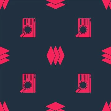 Set UI or UX design and Layers on seamless pattern. Vector Stock Illustration