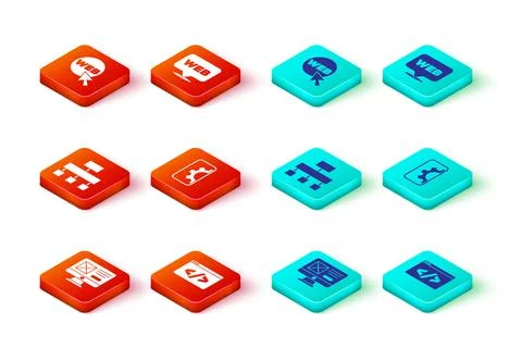 Set UI or UX design, Front end development, Site map, Web, and graphic and icon Stock Illustration