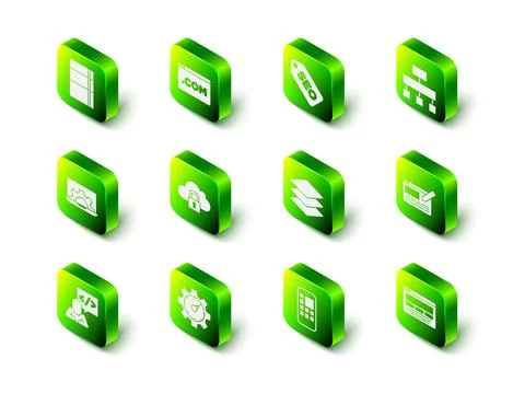 Set UI or UX design, SEO optimization, Site map, Layers, Mobile Apps and Website Stock Illustration