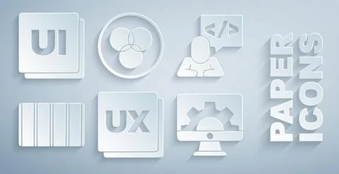 Set UI or UX design, Front end development, Color palette guide, Web, RGB and Stock Illustration