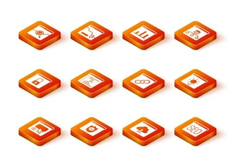 Set UI or UX design, Browser with shield, Secure your site HTTPS, SSL, window Stock Illustration