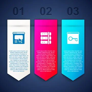 Set UI or UX design, Server and Secure your site with HTTPS, SSL. Business Illustration