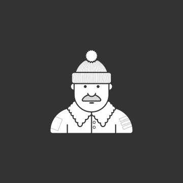 A set of unique characters contour different people in different styles Stock Illustration