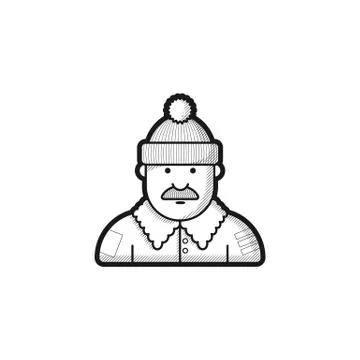 A set of unique characters contour different people in different styles Stock Illustration