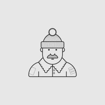 A set of unique characters contour different people in different styles Stock Illustration