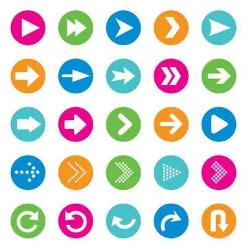 Set of universal arrow icon sign and symbol Vector illustration	 Stock-Illustration