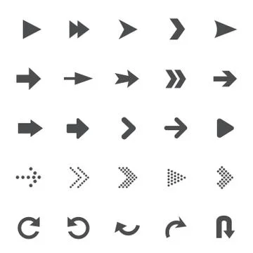Set of universal arrow icon sign and symbol Vector illustration	 Stock Illustration