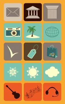 Set of universal icons Stock Illustration