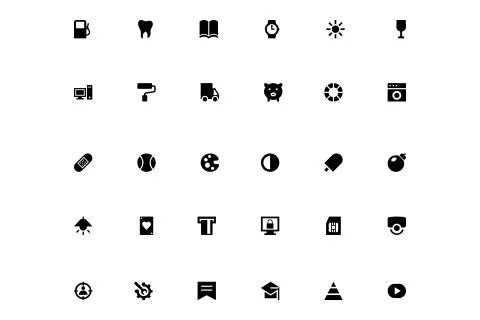 Set of Universal Icons for Web app Stock Illustration