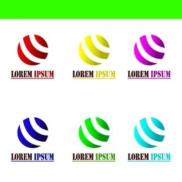 Set of universal logos for firm Stock Illustration