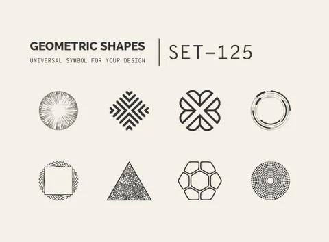 Set of universal minimal geometric Stock-Illustration