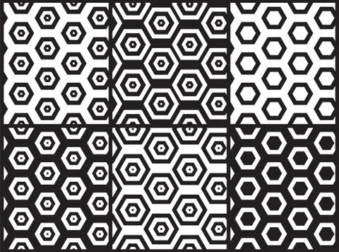 Set of universal vector geometric seamless pattern イラスト素材
