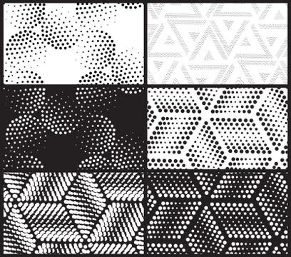 Set of universal vector geometric seamless pattern イラスト素材