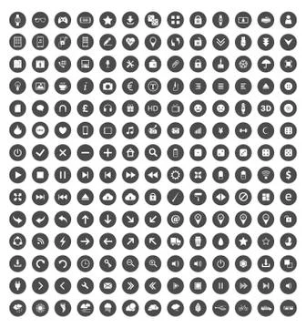 Set of universal web icons on a white background Stock Illustration