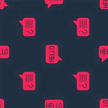 Set Unknown search and Hello in different languages on seamless pattern. Vector Stock Illustration
