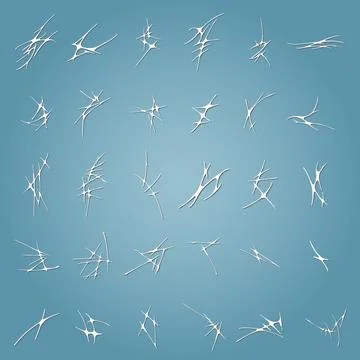 Set of unreadable alien vector hieroglyphs. Stock Illustration