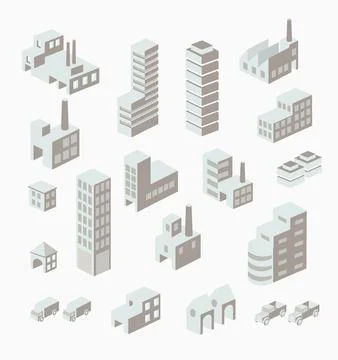 A set of urban Stock Illustration