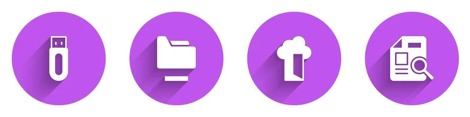 Set USB flash drive, Document folder, Cloud database and with graph chart i.. Stock Illustration