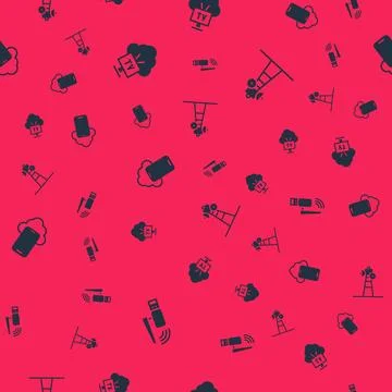 Set Usb wireless adapter, Smart Tv, Cloud technology data and Satellite dish on Stock Illustration