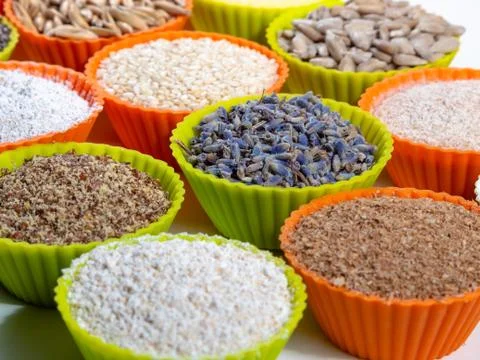 A set of useful cereals Stock Photos