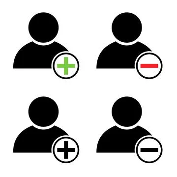 Set of user avatar icon, Collection of social person symbol, business vector Stock Illustration