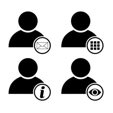 Set of user avatar icon, Collection of social person symbol, business vector Stock Illustration