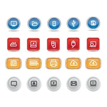 Set Of User Interface Buttons Stockillustratie
