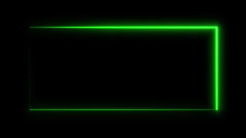 Set of user interface frames with blank space inside, green neon motion borders Stock Footage 313756978