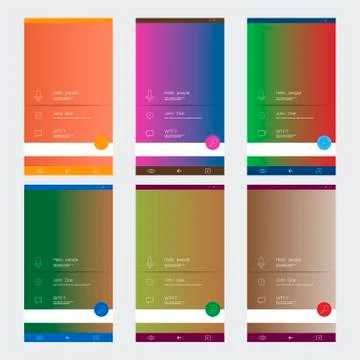 Set of user interface templates to-date design Stockillustratie